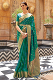 Designer Banarasi Soft Kalandi Silk Saree With Blouse And Heavy Rich Pallu