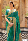 Designer Banarasi Soft Kalandi Silk Saree With Blouse And Heavy Rich Pallu