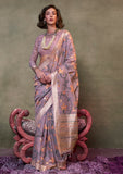 Vsaree Purple Banarasi Silk Designer Saree With Banarasi Border And Blouse