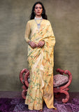 Vsaree Yellow Banarasi Silk Designer Saree With Banarasi Border And Blouse