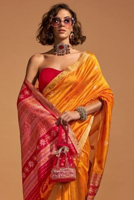 Vsaree Yellow Designer Art Silk Saree With Having Rich Pallu And Blouse