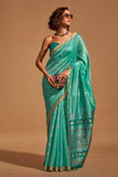 Vsaree Teal Designer Art Silk Saree With Having Rich Pallu And Blouse