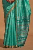 Vsaree Teal Designer Art Silk Saree With Having Rich Pallu And Blouse