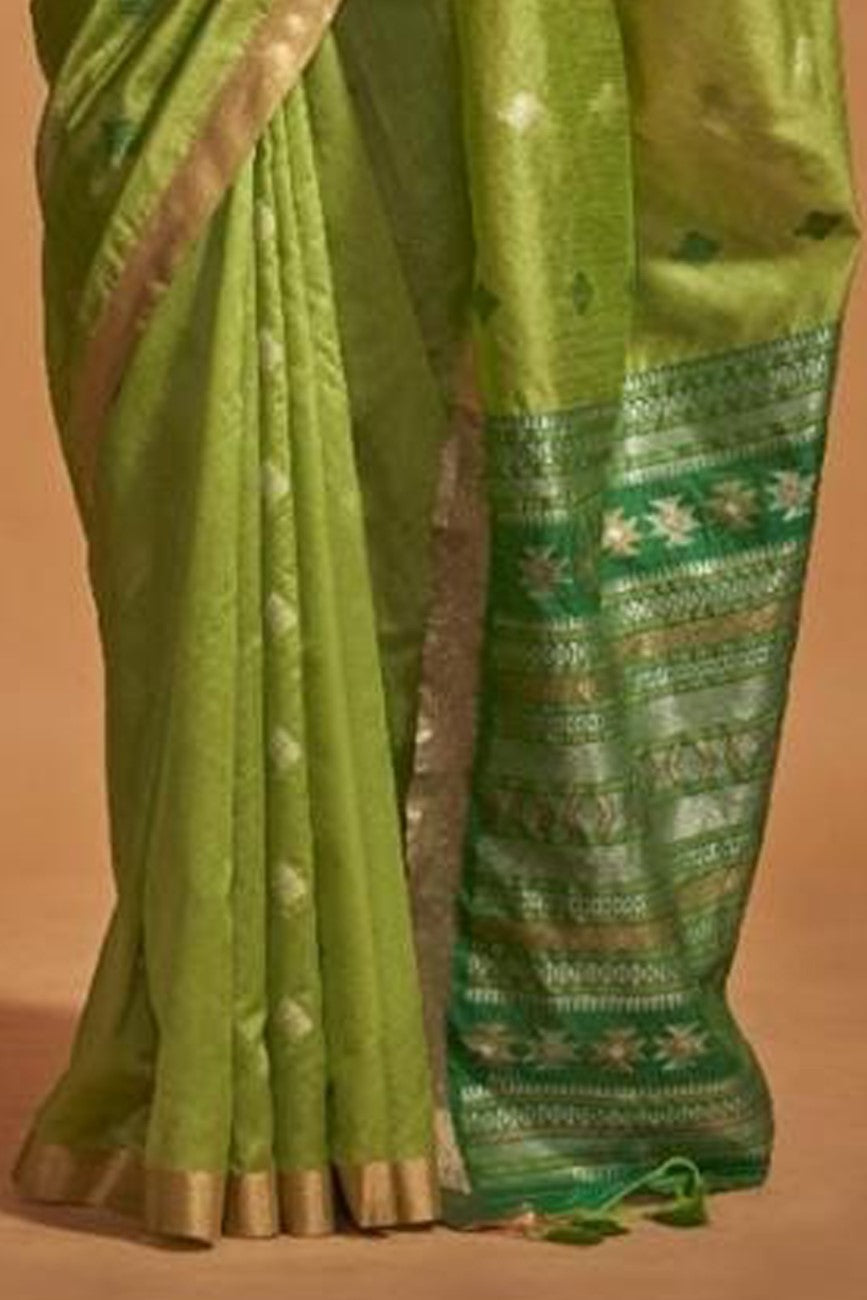 Vsaree Green Designer Art Silk Saree With Having Rich Pallu And Blouse