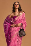 Vsaree Pink Designer Art Silk Saree With Having Rich Pallu And Blouse