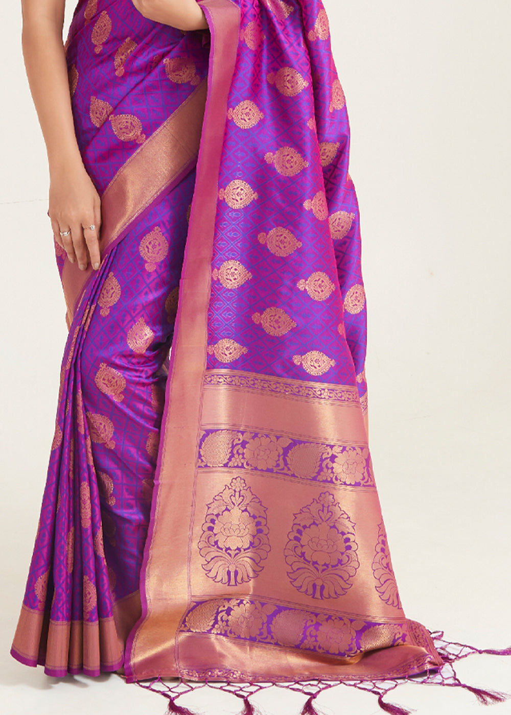 Vsaree Purple Designer Art Silk Saree With Having Rich Pallu And Blouse