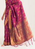 Vsaree Wine Designer Art Silk Saree With Having Rich Pallu And Blouse