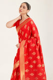 Vsaree Red Designer Art Silk Saree With Having Rich Pallu And Blouse