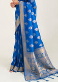 Vsaree Blue Designer Art Silk Saree With Having Rich Pallu And Blouse