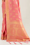 Vsaree Pink Designer Art Silk Saree With Having Rich Pallu And Blouse