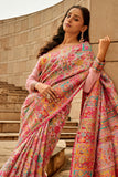 Vsaree Pink Banarasi Silk Designer Saree With Banarasi Border And Blouse