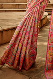 Vsaree Pink Banarasi Silk Designer Saree With Banarasi Border And Blouse