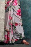 Vsaree Off White Banarasi Silk Designer Saree With Banarasi Border And Blouse