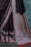 Vsaree Black Banarasi Silk Designer Saree With Banarasi Border And Blouse