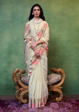 Vsaree Off White Banarasi Silk Designer Saree With Banarasi Border And Blouse