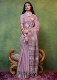 Vsaree Purple Banarasi Silk Designer Saree With Banarasi Border And Blouse