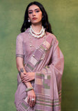 Vsaree Purple Banarasi Silk Designer Saree With Banarasi Border And Blouse