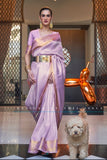 Vsaree Purple Kanjivaram Silk And Zari weaving Saree With Designer Border And Blouse