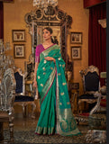 Vsaree Kanjivaram Tussar Silk Designer Saree With Banarasi Zari Weaving Border And Blouse