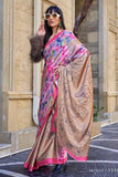 Vsaree Pink Banarasi Silk Designer Saree With Banarasi Border And Blouse