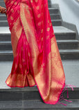 Vsaree Pink Banarasi Silk Designer Saree With Banarasi Border And Blouse