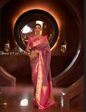 Vsaree Rani Pink Designer Art Silk Saree With Having Rich Pallu And Blouse