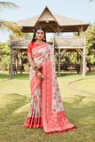 Vsaree Kanjivaram Soft Silk Zari Weaving Border And Woven Pallu Saree With Blouse For Women