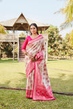 Vsaree Kanjivaram Soft Silk Zari Weaving Border And Woven Pallu Saree With Blouse For Women