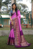 Vsaree Bandhej Kanjivaram Silk And Kanjivaram Border With Zari Weaving Blouse For Women