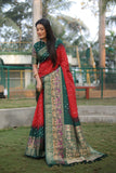 Vsaree Bandhej Kanjivaram Silk And Kanjivaram Border With Zari Weaving Blouse For Women