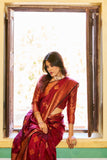 Designer Banarasi Soft Silk Saree With Pure Golden Zari Border And Blouse