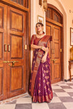 Designer Banarasi Soft Silk Saree With Pure Golden Zari Border And Blouse