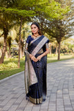 Vsaree Kanjivaram Soft Satin Silk Zari Weaving Border With Woven Rich Pallu And Blouse For Women