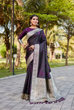 Vsaree Kanjivaram Soft Satin Silk Zari Weaving Border With Woven Rich Pallu And Blouse For Women