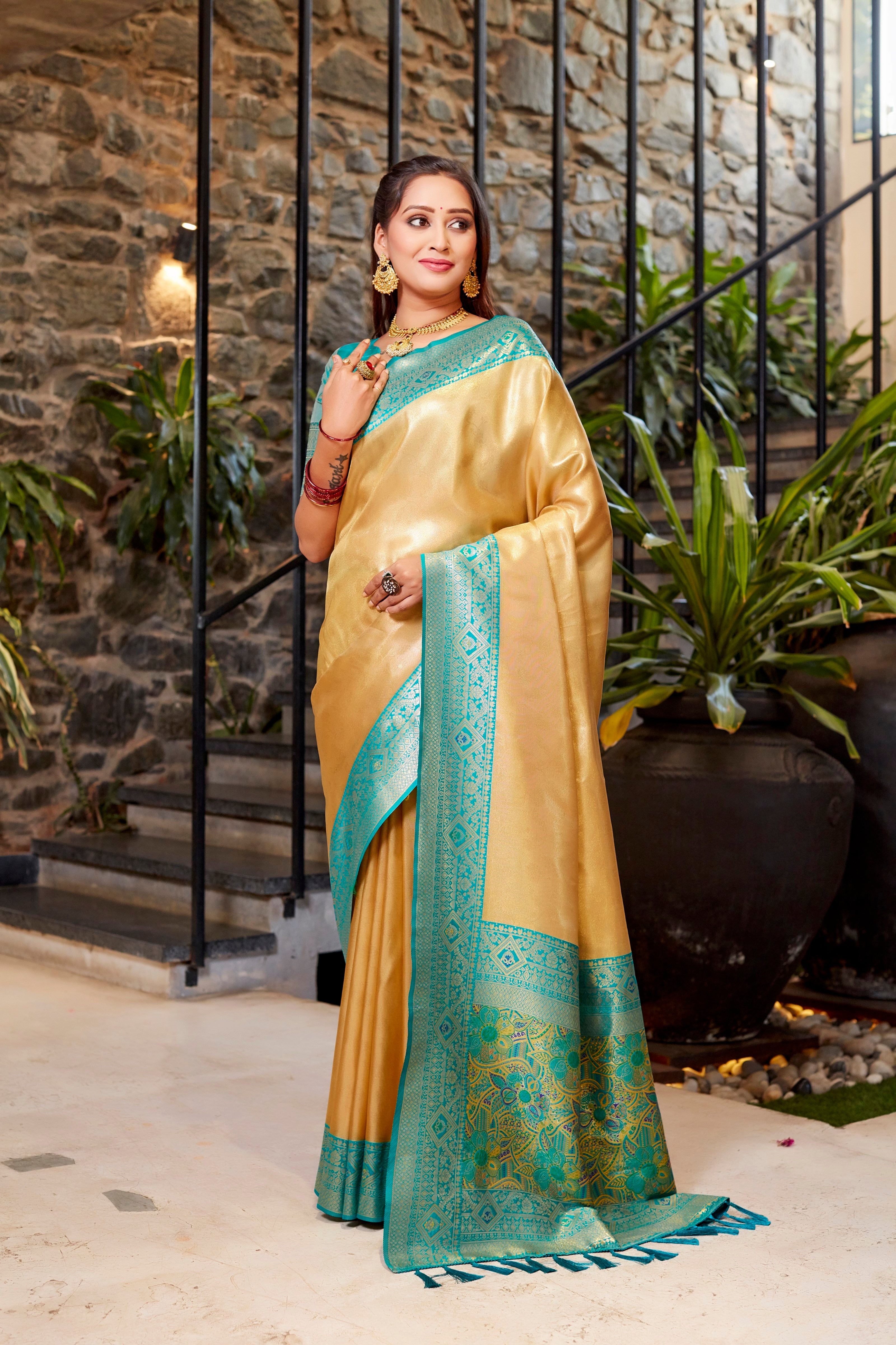 Vsaree Tissue Silk Fancy Wear Saree With Blouse For Women