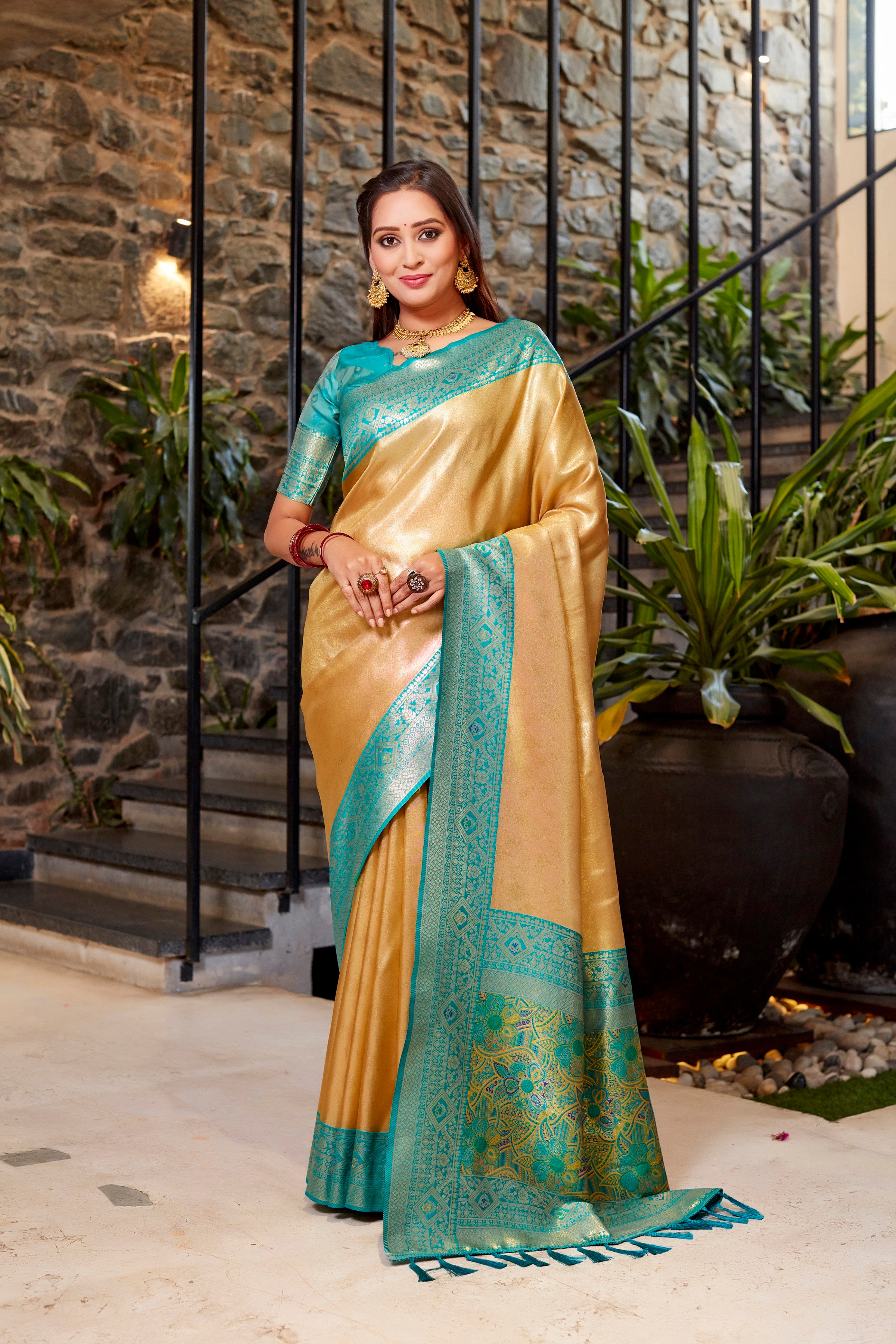 Vsaree Tissue Silk Fancy Wear Saree With Blouse For Women