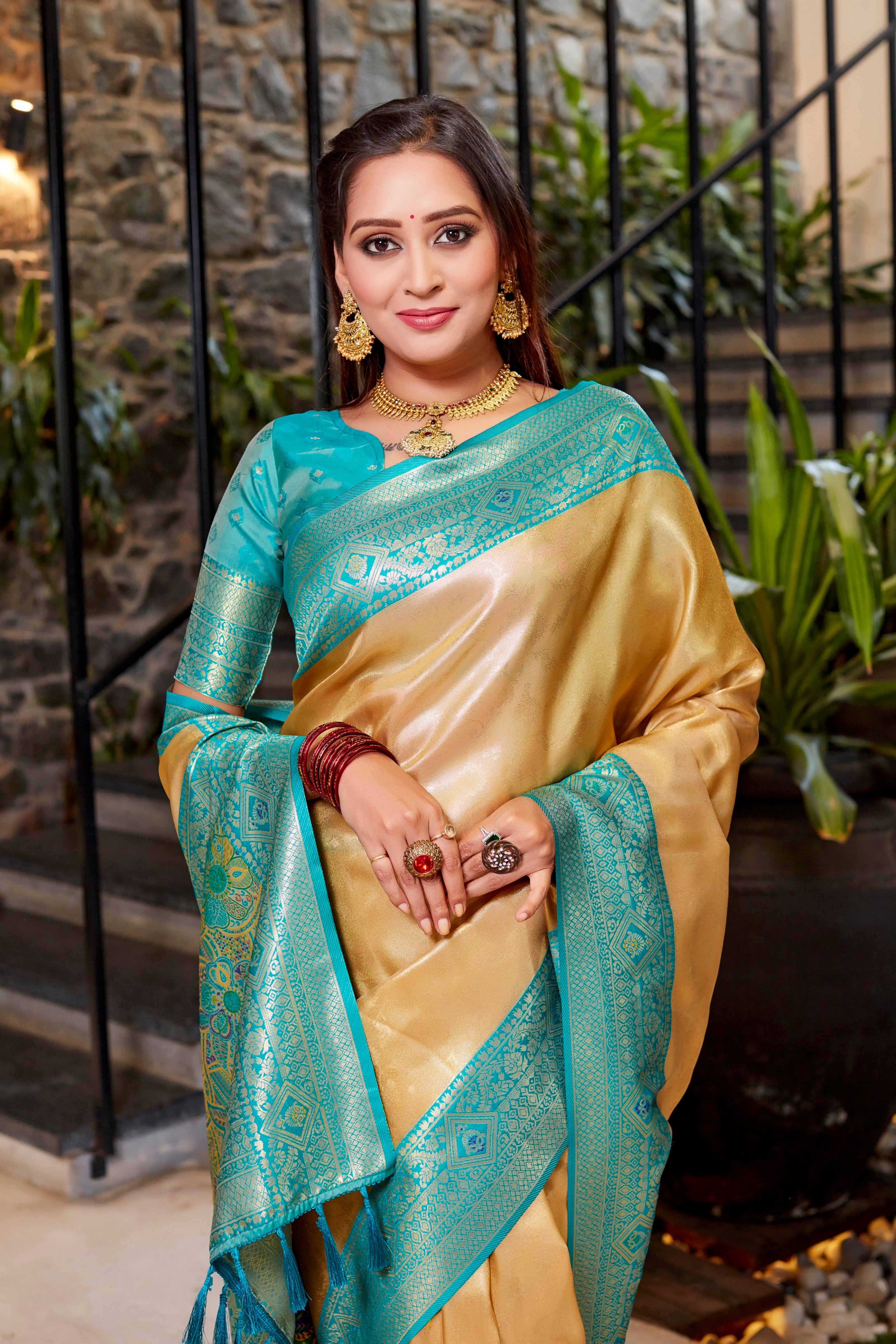 Vsaree Tissue Silk Fancy Wear Saree With Blouse For Women