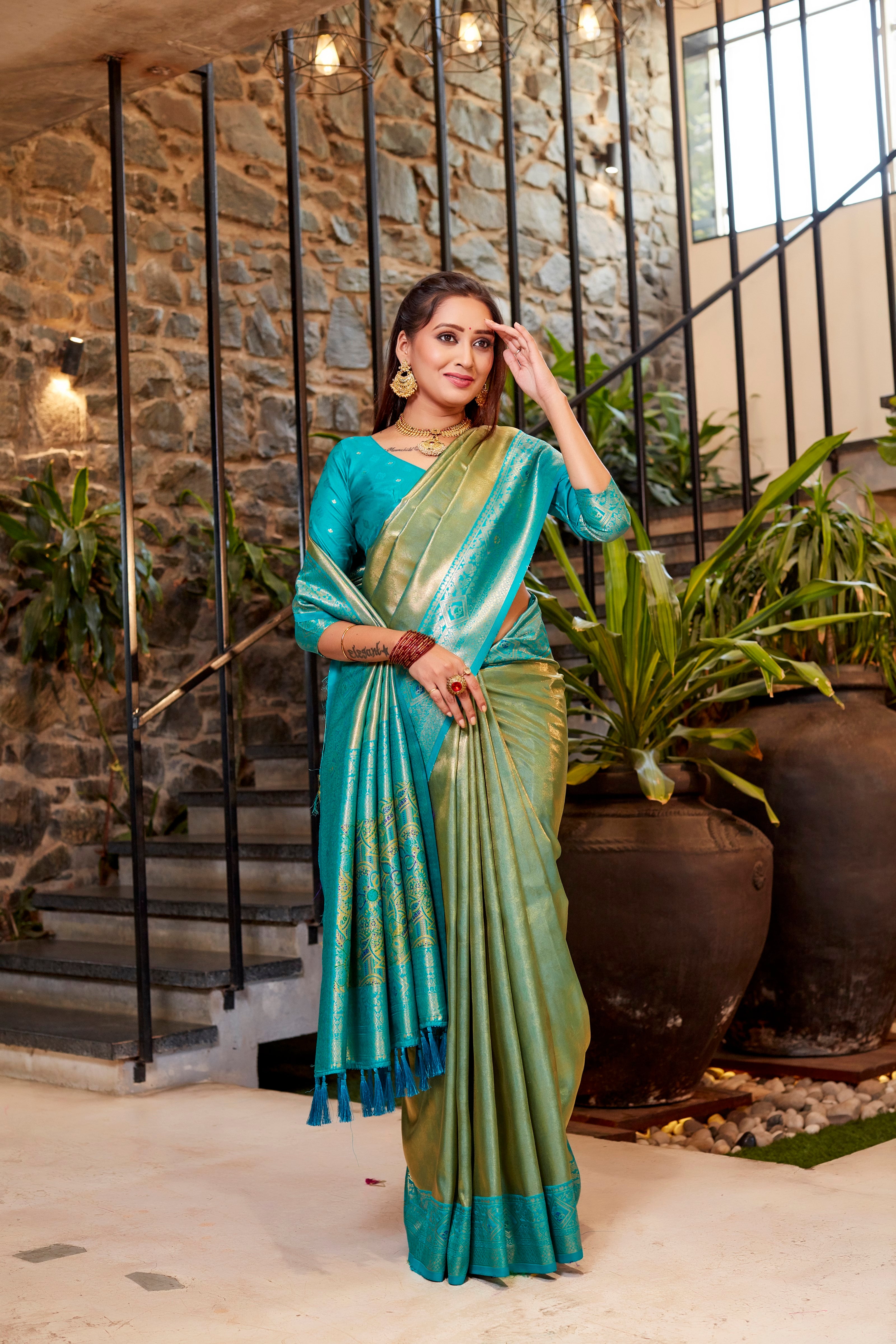 Vsaree Tissue Silk Fancy Wear Saree With Blouse For Women