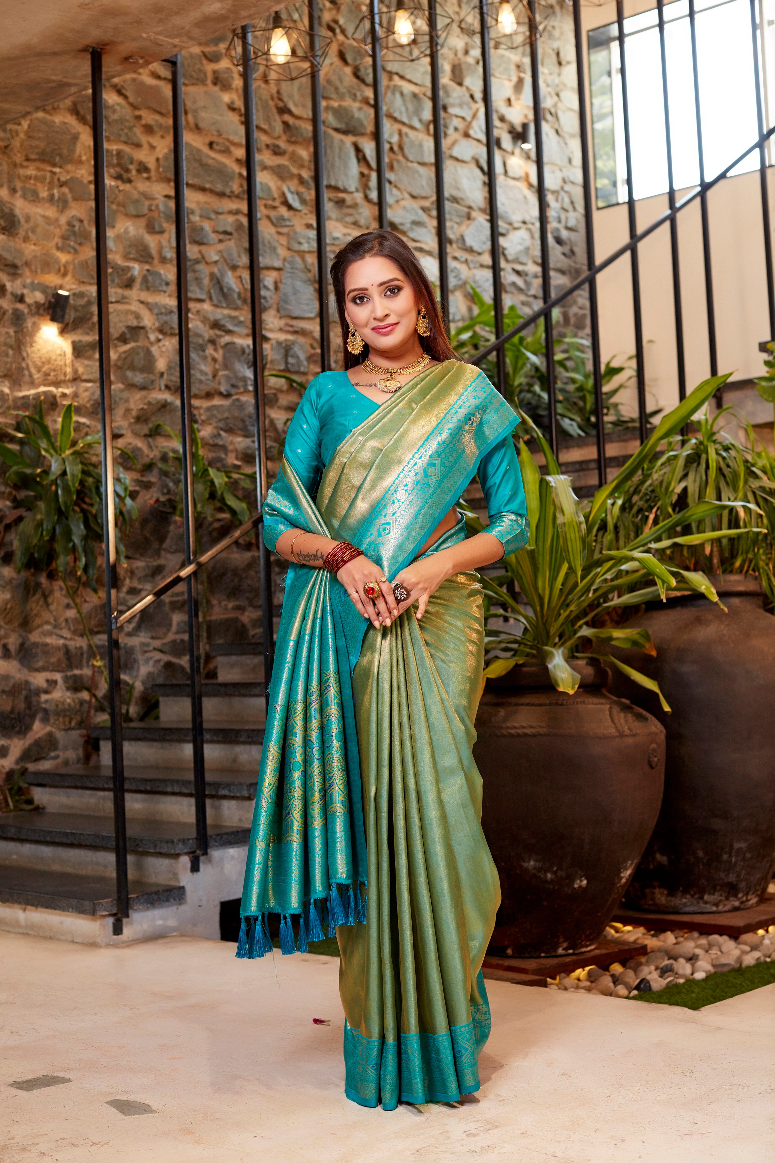 Vsaree Tissue Silk Fancy Wear Saree With Blouse For Women