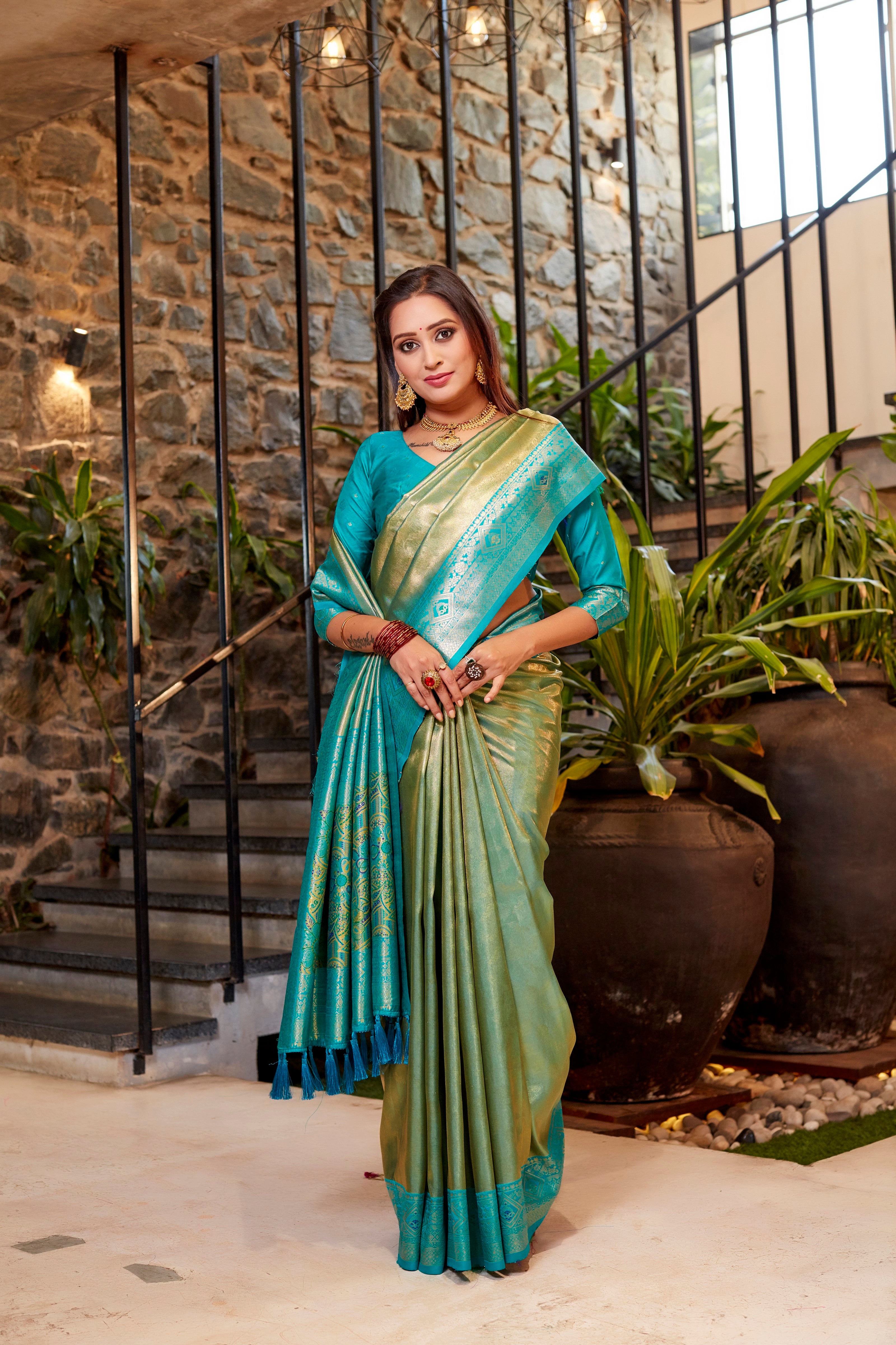 Vsaree Tissue Silk Fancy Wear Saree With Blouse For Women