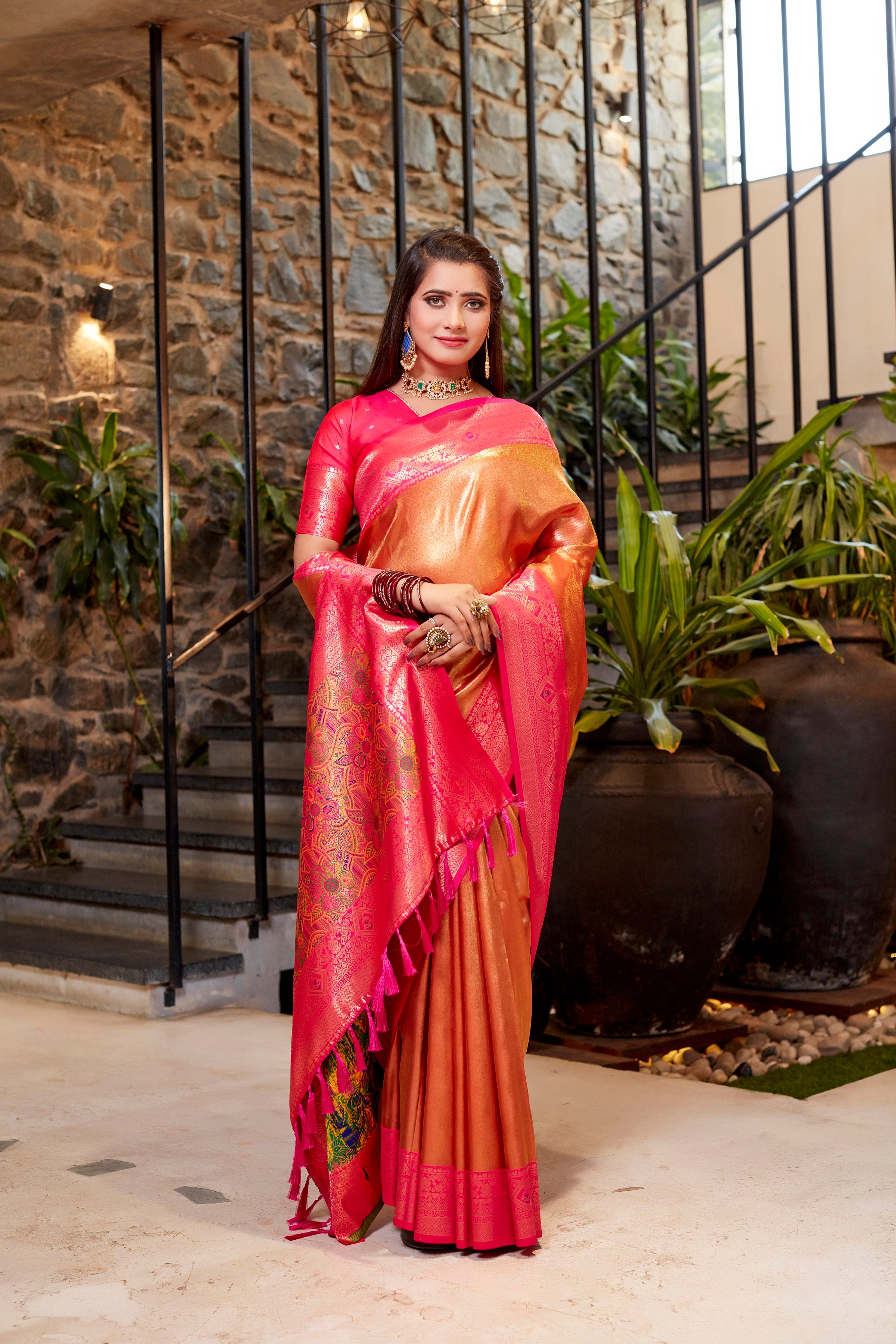 Vsaree Tissue Silk Fancy Wear Saree With Blouse For Women