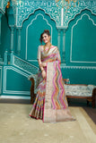 Designer Banarasi Kanjivaram Silk Golden Border With Banarasi Design Saree And Blouse