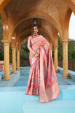 Designer Banarasi Kanjivaram Silk Golden Border With Banarasi Design Saree And Blouse