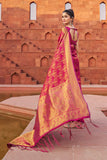 Designer Banarasi Kanjivaram Silk Golden Border With Banarasi Design Saree And Blouse