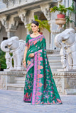 Vsaree Banarasi Cotton Blend Saree With Designer Border And Blouse