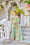 Vsaree Banarasi Cotton Blend Saree With Designer Border And Blouse