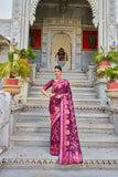 Vsaree Pink Cotton Blend Saree And Zari With Multiple Thread Work Pallu And Boder With Blouse