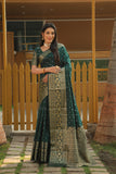 Bandhej Kanjivaram Silk With Kanjivaram Border And Zari Weaving Saree With Blouse For Women