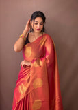 Vsaree Tissue Silk Saree With Designer Heavy Rich Pallu And Zari Weaving Blouse