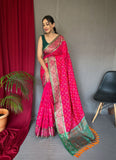 Vsaree Patola Soft Silk Saree And Zari Weaving With Rich Pallu Saree And Blouse For Women